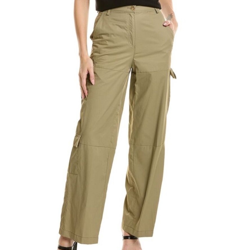 Sandro wide leg Cargo Pant lightweight Green women eu 36 us 27
